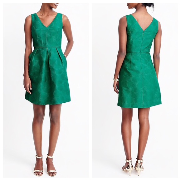 J. Crew Dresses & Skirts - NWOT J.Crew Pleated Jacquard Fit And Flare Dress
